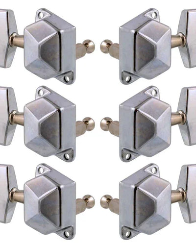 AllParts TK-7558-010 3X3 Chrome Tuners Closed Back.