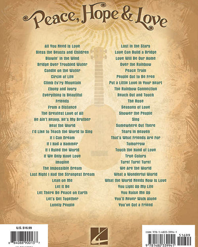 Peace Hope & Love for Ukulele Songbook