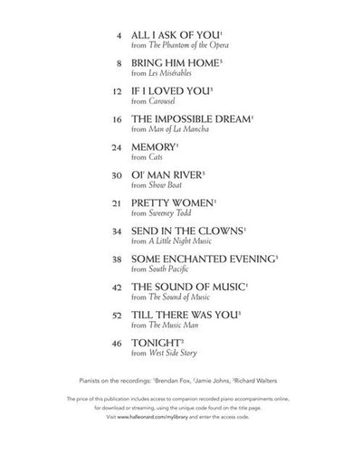 Broadway Songs for Classical Players - Cello and Piano