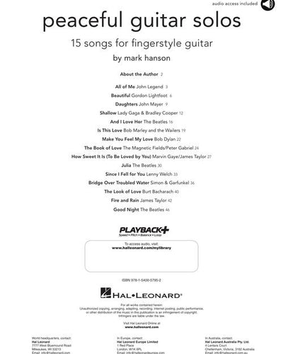 Peaceful Guitar Solos