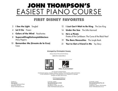 John Thompson First Disney Favorites