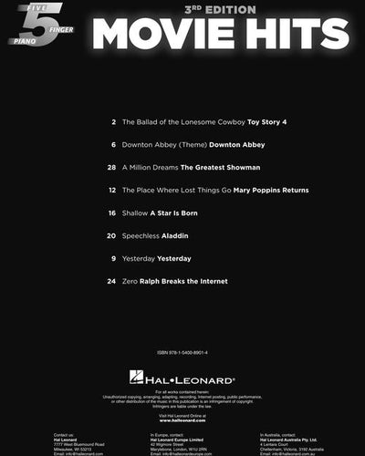 Movie Hits - 3rd Edition 5 Finger