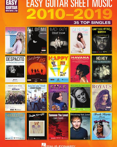 Easy Guitar Sheet Music 2010-2019