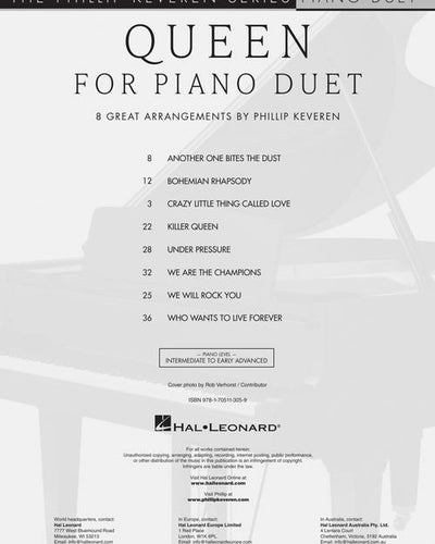 Queen for Piano Duet
