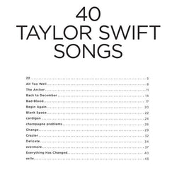 Really Easy Piano 40 Taylor Swift Songs