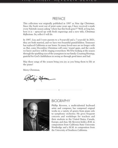 Christmas Reflections Easy Piano Phillip Keveren