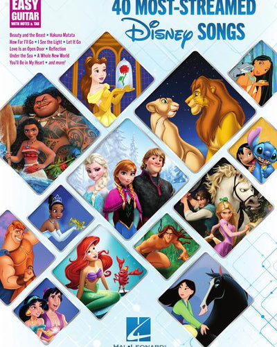 40 Most-Streamed Disney Songs for Easy Guitar