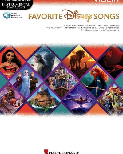 Favorite Disney Songs Violin Instrumental Play-Along