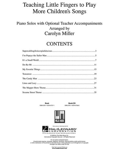 Teaching Little Fingers to Play More Children's Songs