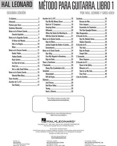 Spanish Edition: Hal Leonard Metodo Para Guitarra Libro 1 Segunda Edition