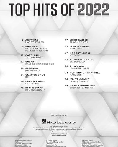 Top Hits of 2022 Ukulele