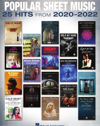 Popular Sheet Music 25 Hits from 2020-2022 PVG