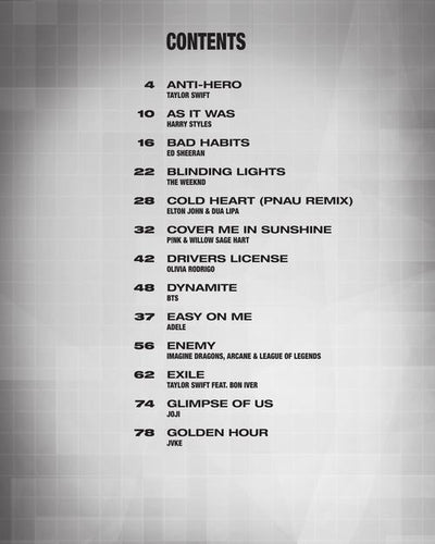 Popular Sheet Music 25 Hits from 2020-2022 PVG