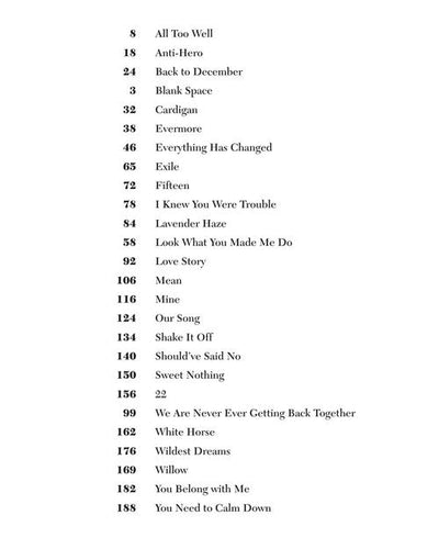 Taylor Swift Easy Piano Anthology 2nd Edition