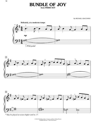 Disney Pixar Collection for Big-Note Piano