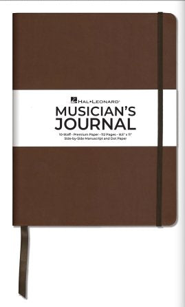 Musician's Journal 10-Staff Premium Paper 112 Pages 8.5 x 11 Side-by-Side Manuscript and Dot Paper