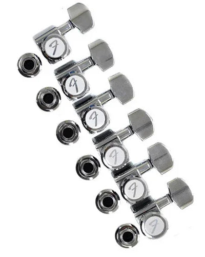 Fender Locking Stratocaster/Telecaster Staggered Tuning Machines (Polished Chrome) (6)
