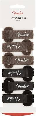 Fender Cable Ties 7" 3 Black/3 Brown