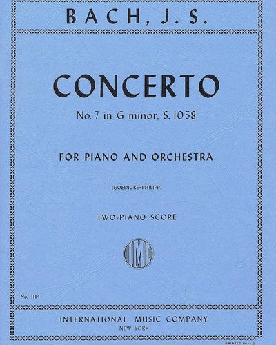 Bach Concerto No.7 in G Minor 2P4H 2028 J3