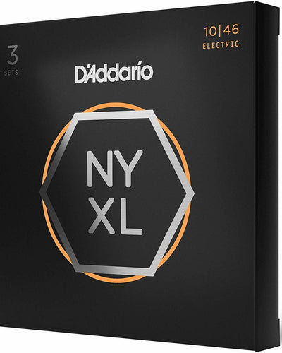 D'Addario NYXL1046-3P Nickel Wound Electric Guitar Strings Regular Light 10-46...