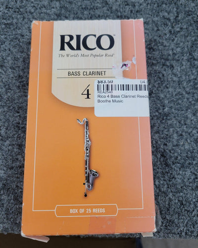 Rico 4 Bass Clarinet Reeds 24 Box