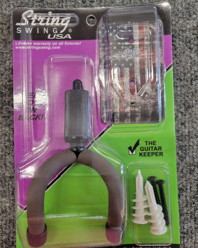 String Swing Guitar Keeper Weathered US Flag Metal Plate