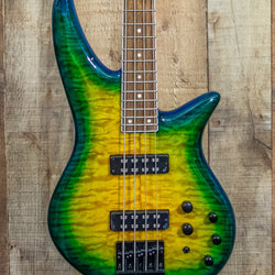 Jackson X Series Spectra Bass SBXQ IV Amber Blue Burst
