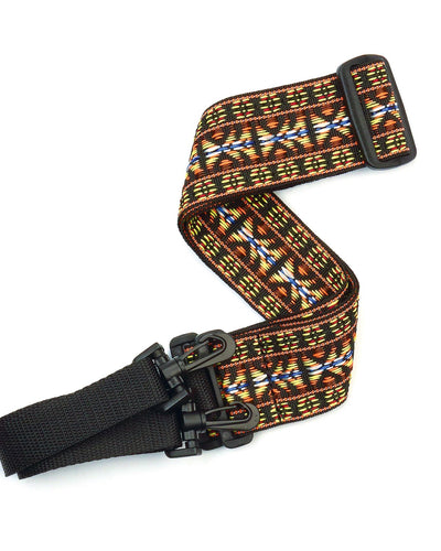 D'Addario Woven Banjo Strap Hootenanny Yellow/Brown