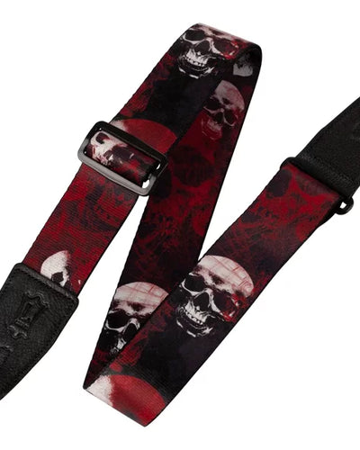 Levy's 2" Polyester Sonic-Art Red with Skulls
