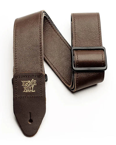 Ernie Ball Tri-Glide Italian Leather 2" Strap Brown