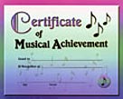 Certificate of Musical Achievement