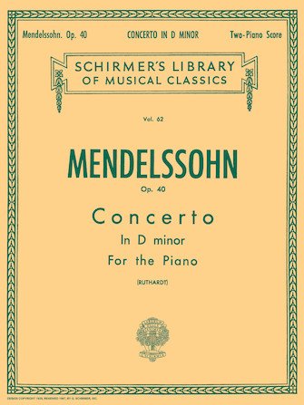 Mendelssohn Concerto No.2 in D Minor Op.40 2P4H 2028 SC