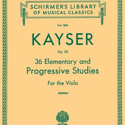 Kayser 36 Elementary Studies for Viola