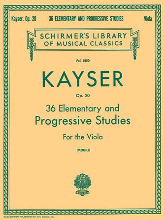 Kayser 36 Elementary Studies for Viola