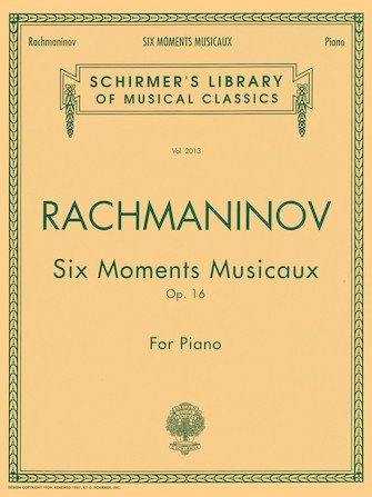 Rachmaninoff Six Moments Musicaux Op 16 PS 2028 MA1