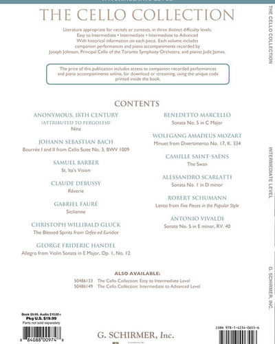 The Cello Collection - Intermediate Level