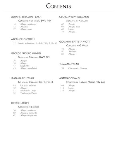 The Baroque Violin Collection - 9 Pieces by 9 Composers