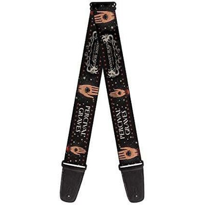 Buckle Down Guitar Strap FANTASTIC BEASTS PERCIVAL GRAVES/Eye In Hand Icon Charcoal/Red/White
