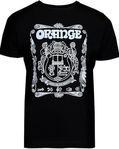 Orange T-shirt X-Large Crest Logo Black