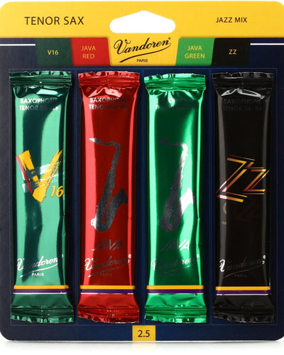 Vandoren 2.5 Tenor Sax Reed Mix Card