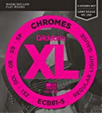 D'Addario ECB81-5 5-String Bass Guitar Strings Light 45-132 Long Scale