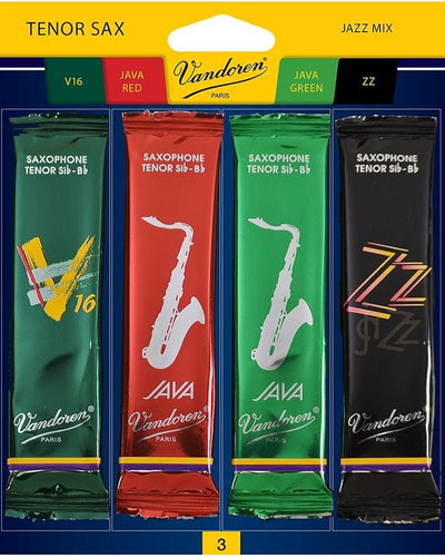 Vandoren 3 Tenor Sax Reed Mix Card