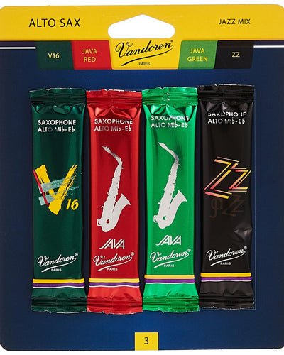 Vandoren 3 Alto Sax Reed Mix Card