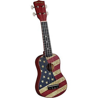 Diamond Head Vintage Soprano Uke American Flag w/ Vinyl Gig Bag