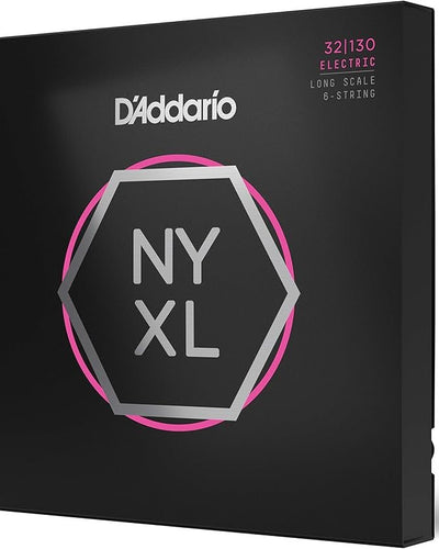 D'Addario NYXL32130 Nickel Wound Bass Guitar Strings Regular Light 6-String 32...