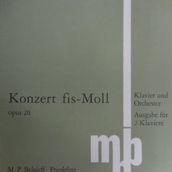 Scriabin Concerto in F-Sharp Minor Op.20 2P4H 2028 SC