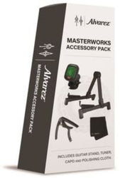 Alvarez Masterworks Accessory Pack with Stand Tuner Capo Polishing Cloth