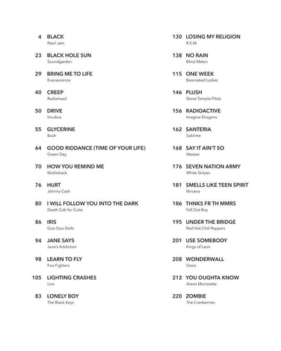Alternative Rock Guitar Tab Anthology