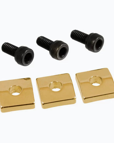 Allparts Floyd Rose Nut Blocks in Gold w/Black Screws
