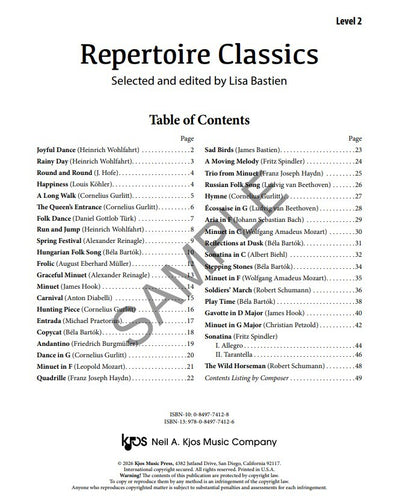 Bastien Essentials Repertoire Classics L.2